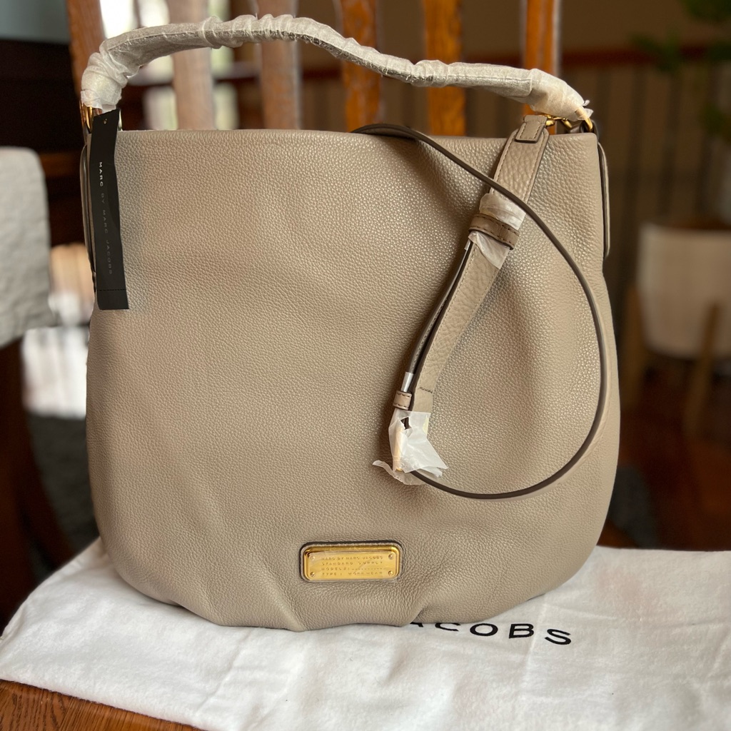 Nwt Marc By Marc Jacobs Cement Hobo Tote